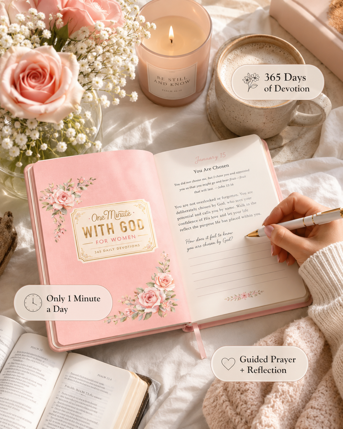 A Beautiful 365-Day Devotional Journal for Women Who Want Peace, Purpose, and Faith Every Morning